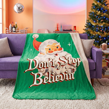 Don't Stop Believin' Sherpa Blanket