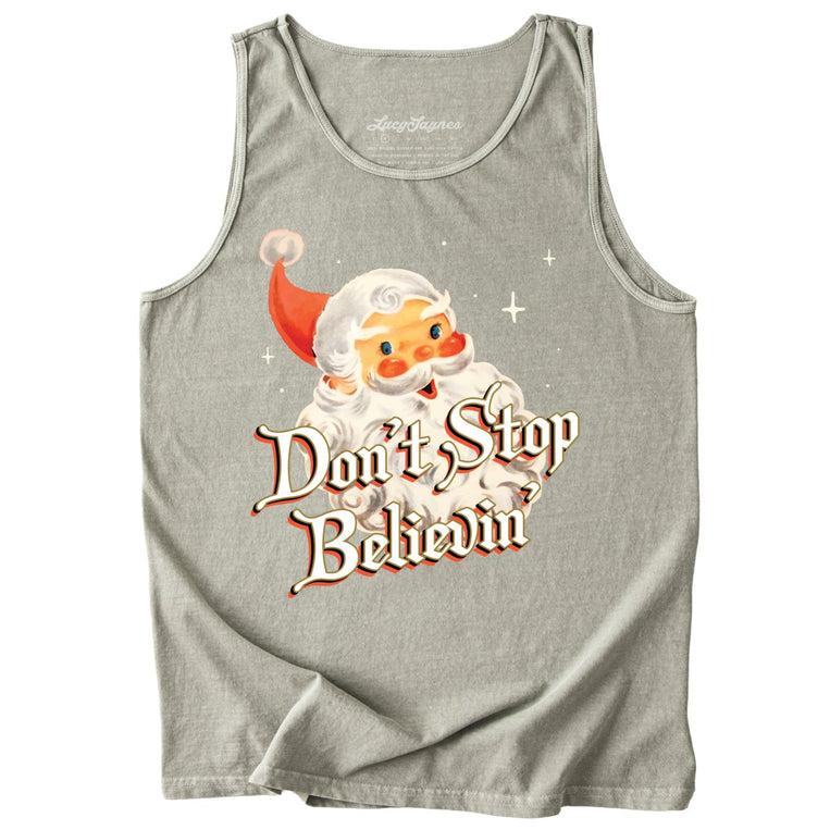 Don't Stop Believin' Comfort Colors Graphic Tank Top - Sandstone