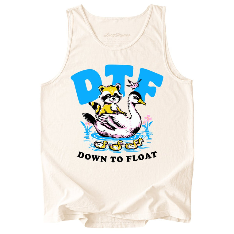 Down To Float Comfort Colors Graphic Tank Top - Ivory