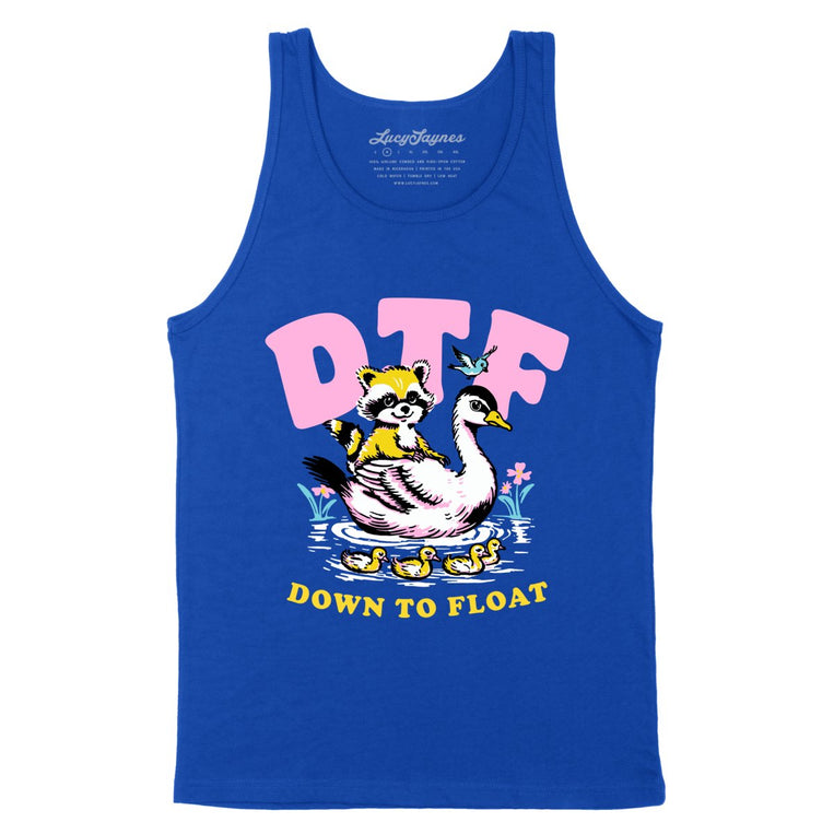 Down To Float - True Royal - Unisex Tank Top