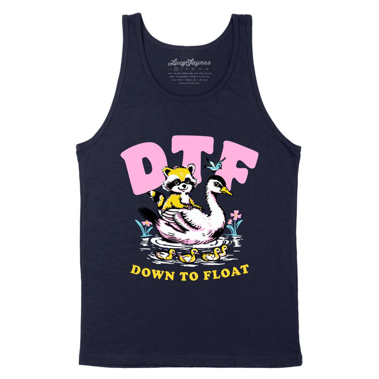 Down To Float - Navy - Unisex Tank Top
