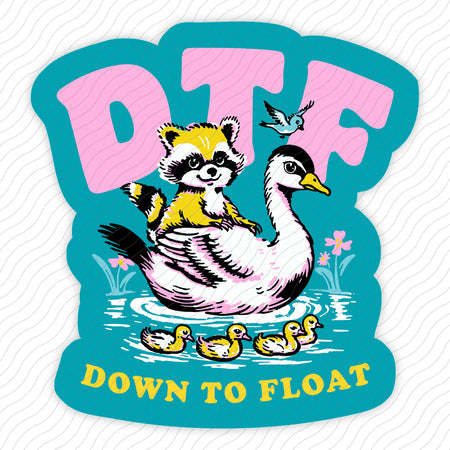 Down To Float Sticker