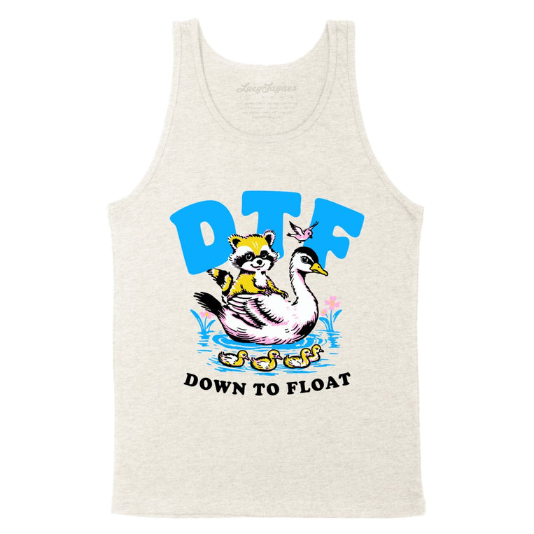 Down To Float - Oatmeal Triblend - Unisex Tank Top