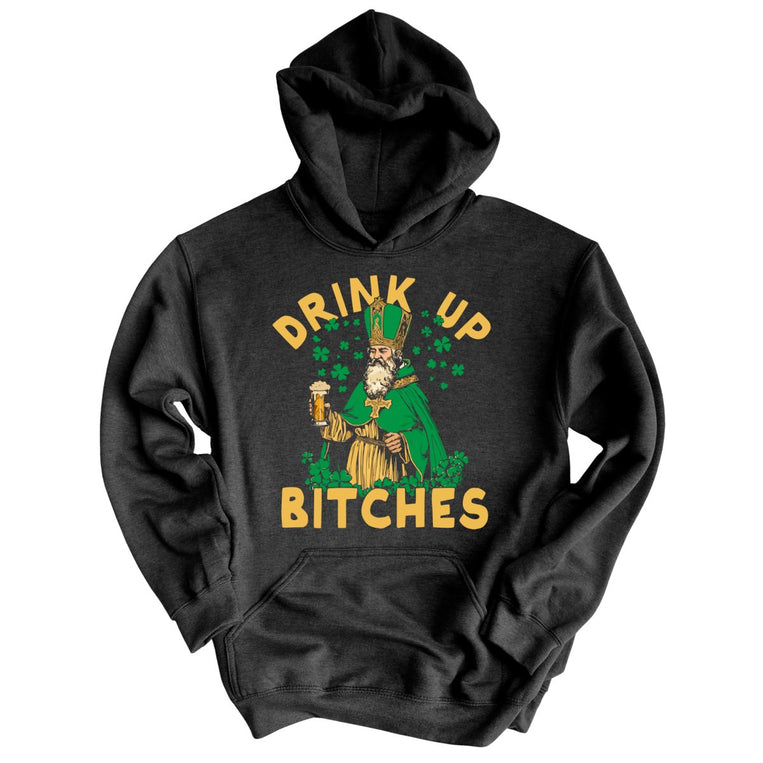 Drink Up Bitches - Charcoal Heather - Full Front