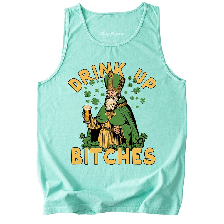 Drink Up Bitches Comfort Colors Graphic Tank Top