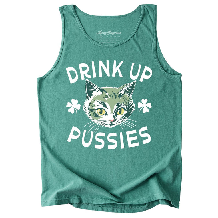 Drink Up Pussies Comfort Colors Graphic Tank Top