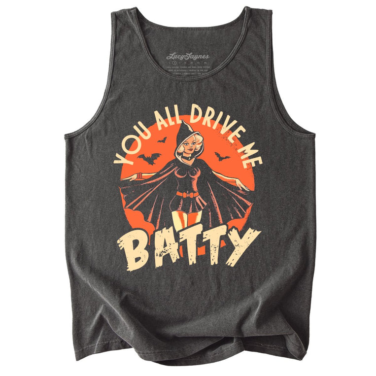 Drive Me Batty Comfort Colors Graphic Tank Top