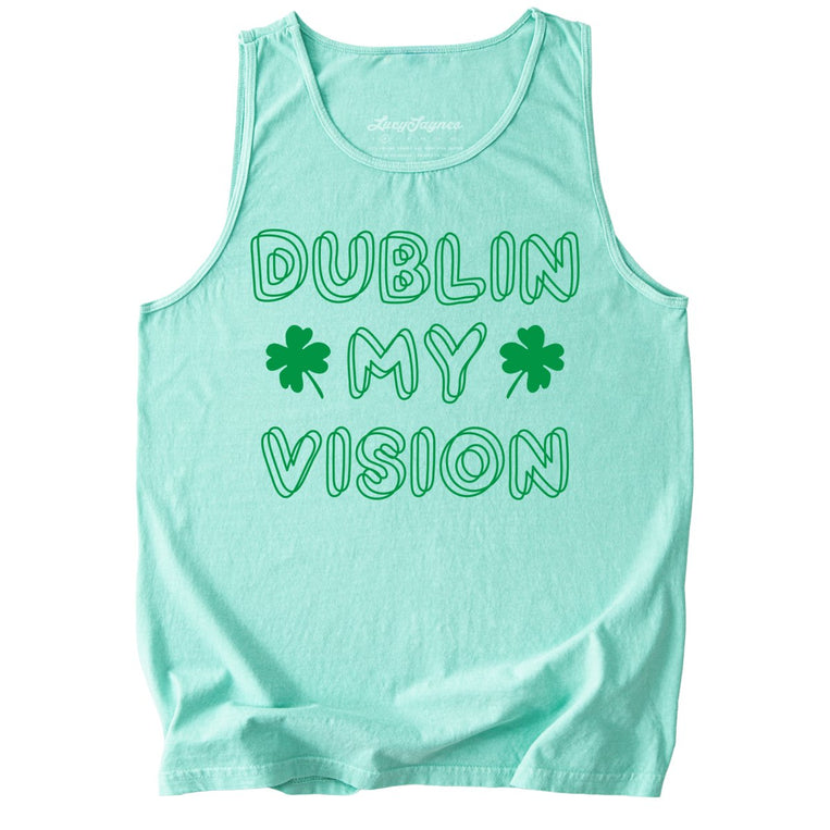 Dublin My Vision Comfort Colors Graphic Tank Top - Island Reef