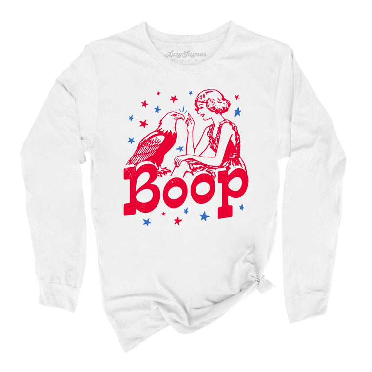 Eagle Boop - White - Unisex Long Sleeve T-Shirt