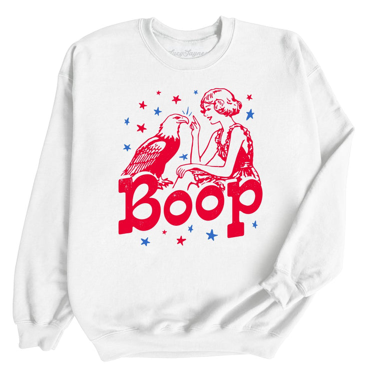 Eagle Boop - White - Unisex Sweatshirt