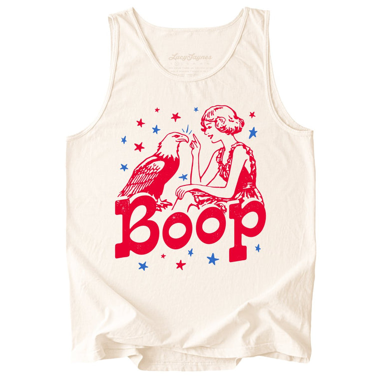 Eagle Boop Comfort Colors Graphic Tank Top - Ivory