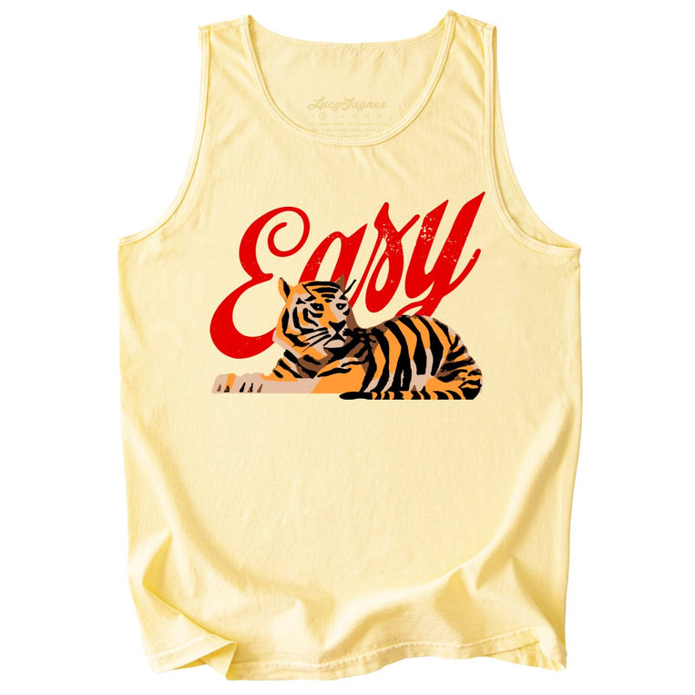 Easy Tiger Comfort Colors Graphic Tank Top - Butter