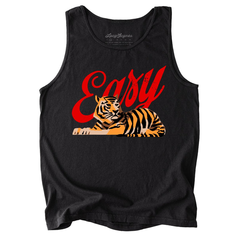 Easy Tiger Comfort Colors Graphic Tank Top - Black