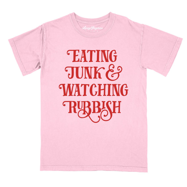 Eating Junk And Watching Rubbish - Blossom - Comfort Colors Tee