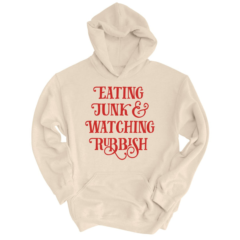 Eating Junk And Watching Rubbish - Sand - Unisex Hoodie