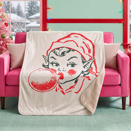 Elf Bubblegum Sherpa Blanket