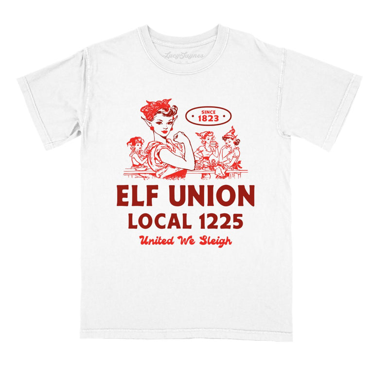 Elf Union Local 1225 - White - Comfort Colors Tee