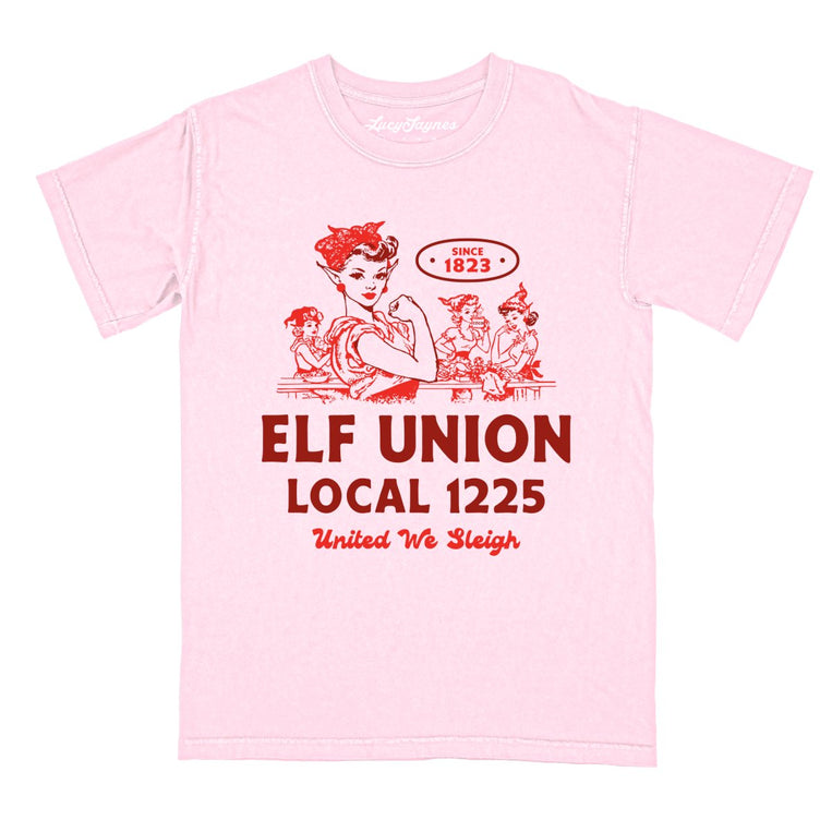 Elf Union Local 1225 - Blossom - Comfort Colors Tee