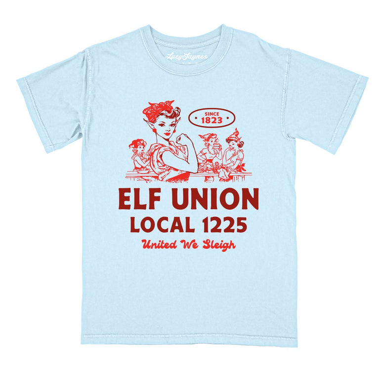 Elf Union Local 1225 - Chambray - Comfort Colors Tee