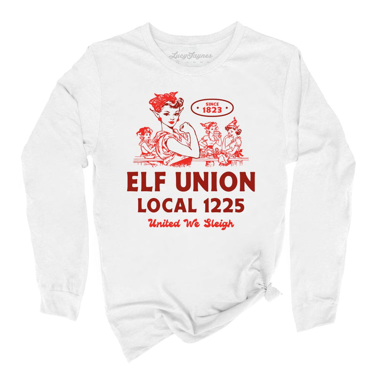 Elf Union Local 1225 - White - Unisex Long Sleeve T-Shirt