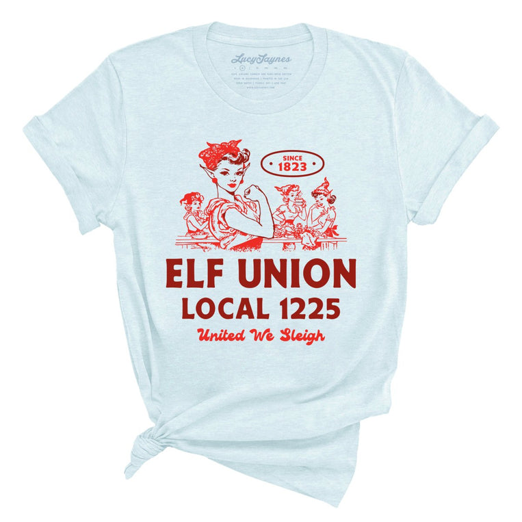 Elf Union Local 1225 - Heather Ice Blue - Unisex T-Shirt
