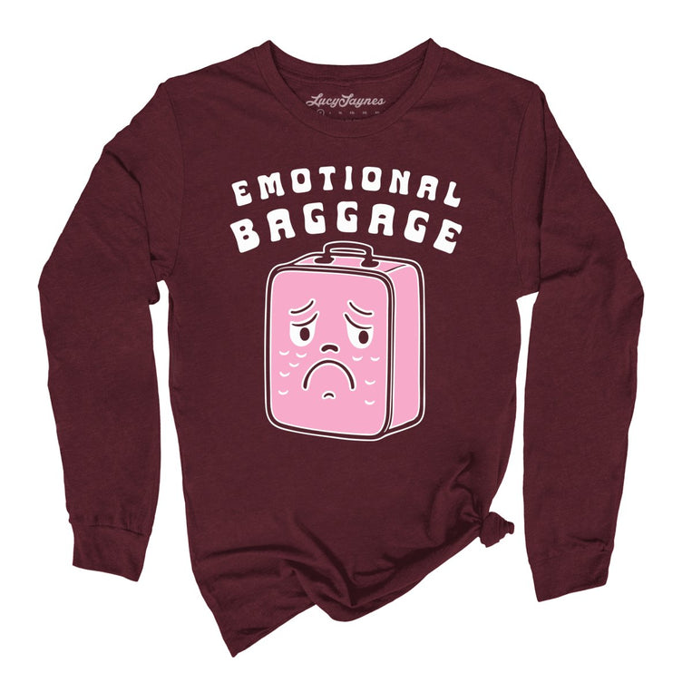 Emotional Baggage - Maroon - Front