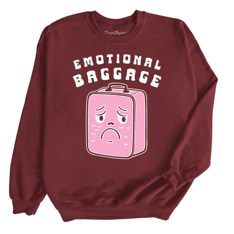 Emotional Baggage - Maroon - Front