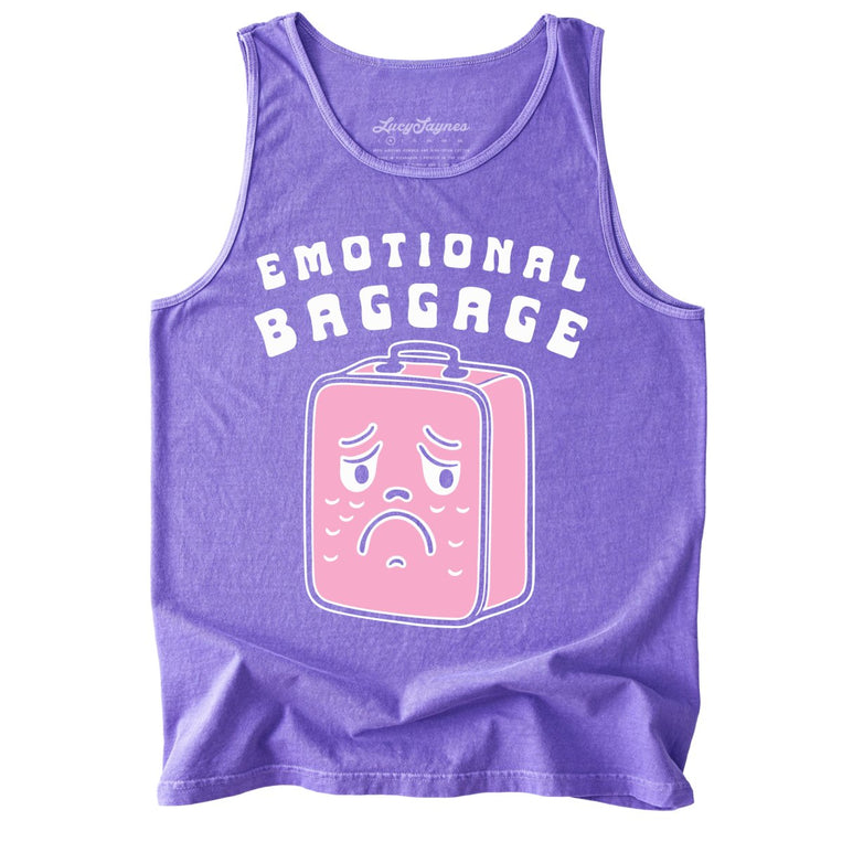 Emotional Baggage Comfort Colors Graphic Tank Top - Violet