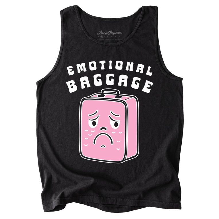 Emotional Baggage Comfort Colors Graphic Tank Top - Black
