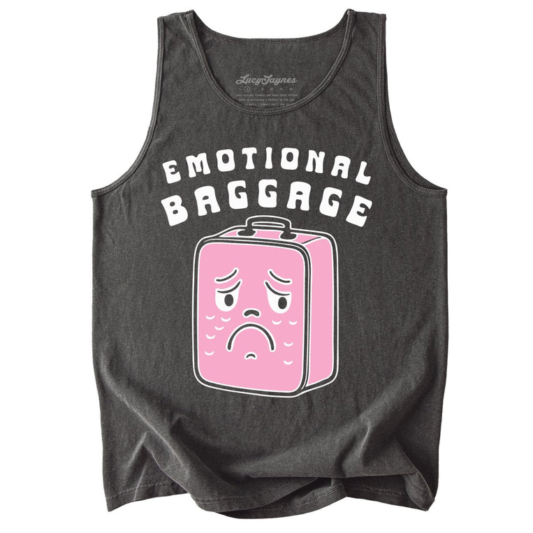 Emotional Baggage Comfort Colors Graphic Tank Top - Pepper