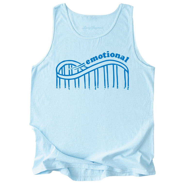 Emotional Roller Coaster Comfort Colors Graphic Tank Top - Chambray