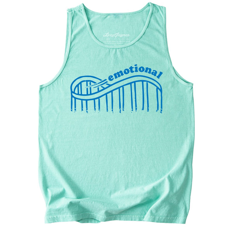 Emotional Roller Coaster Comfort Colors Graphic Tank Top - Island Reef