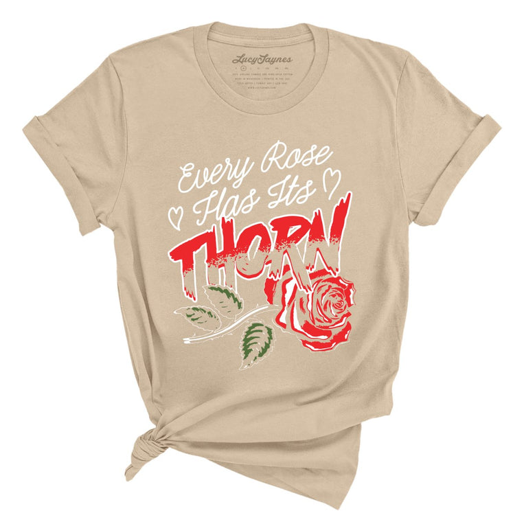 Every Rose Has It's Thorn - Tan - Full Front