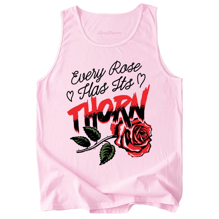 Every Rose Has It's Thorn Comfort Colors Graphic Tank Top - Blossom