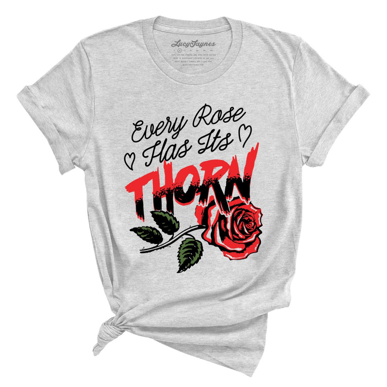 Every Rose Has It's Thorn - Athletic Heather - Full Front