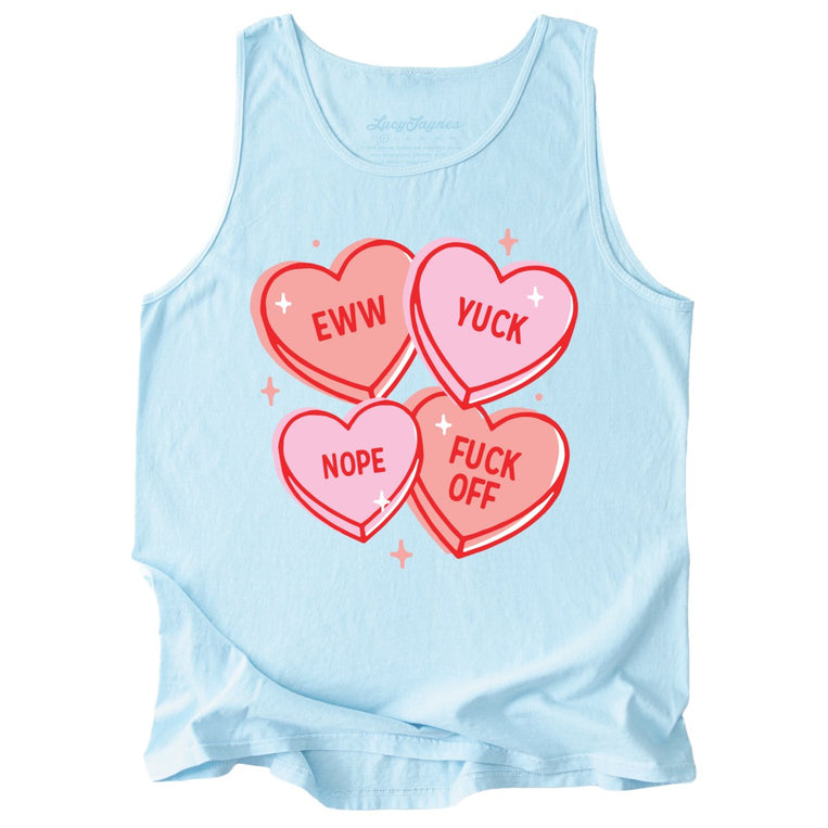 Eww Yuck Nope Comfort Colors Graphic Tank Top - Chambray