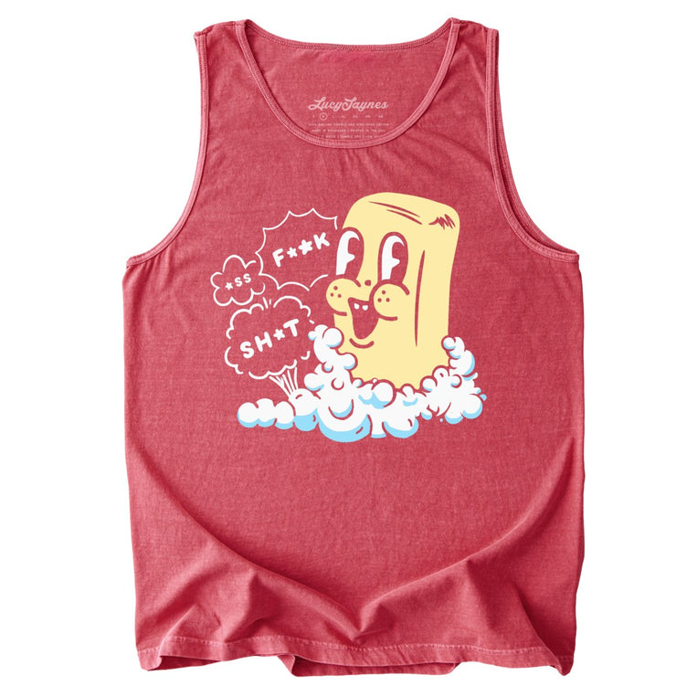 Excited Soap Bar Comfort Colors Graphic Tank Top - Crimson