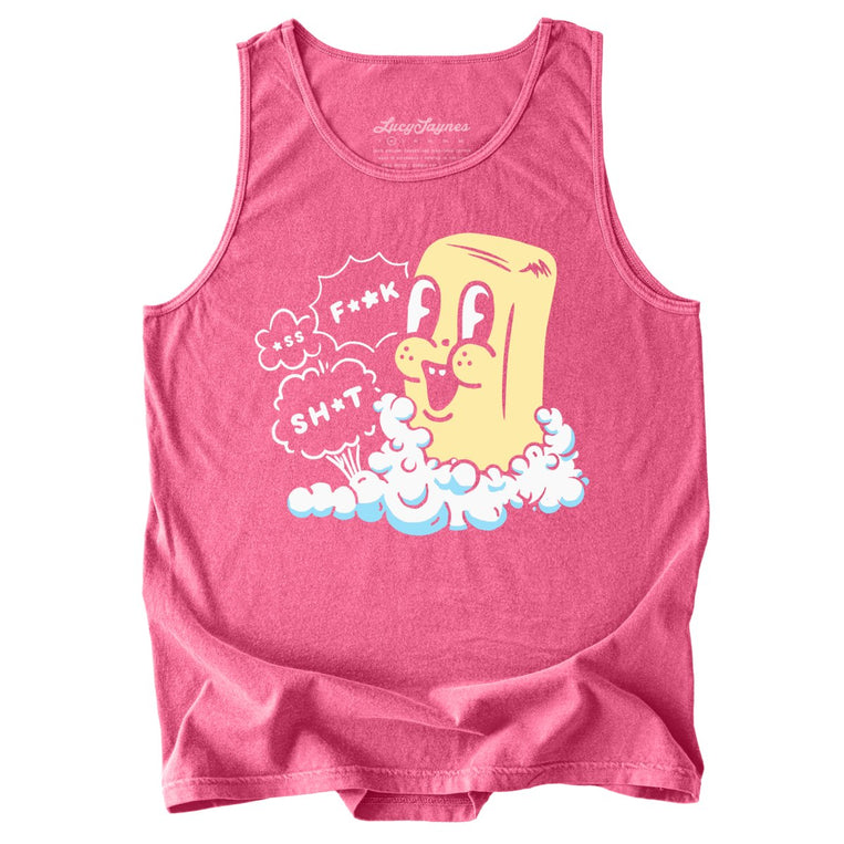Excited Soap Bar Comfort Colors Graphic Tank Top - Crunchberry