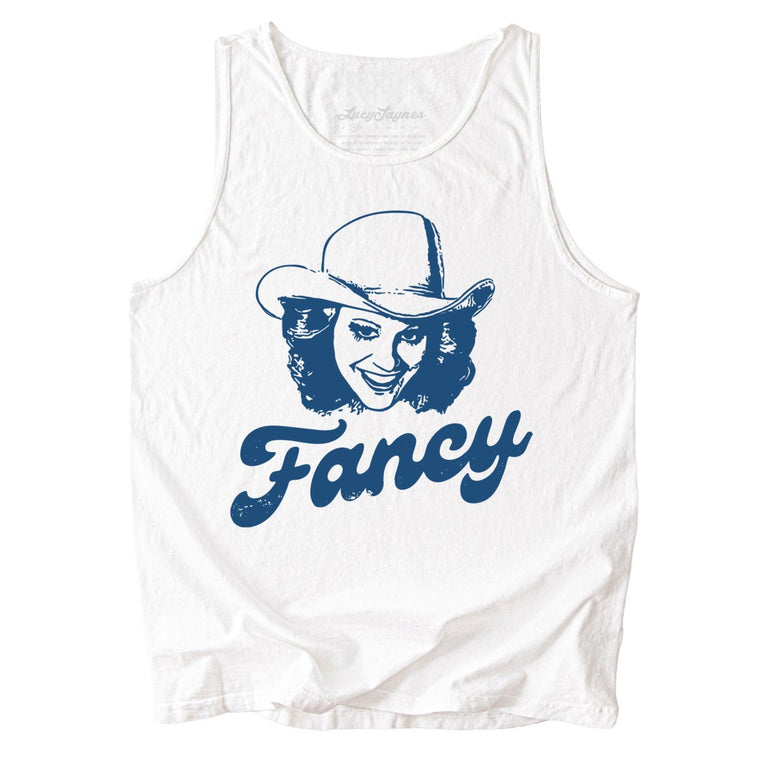 Fancy Comfort Colors Graphic Tank Top - White