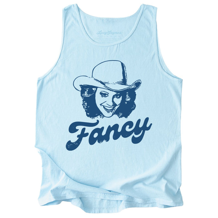 Fancy Comfort Colors Graphic Tank Top - Chambray