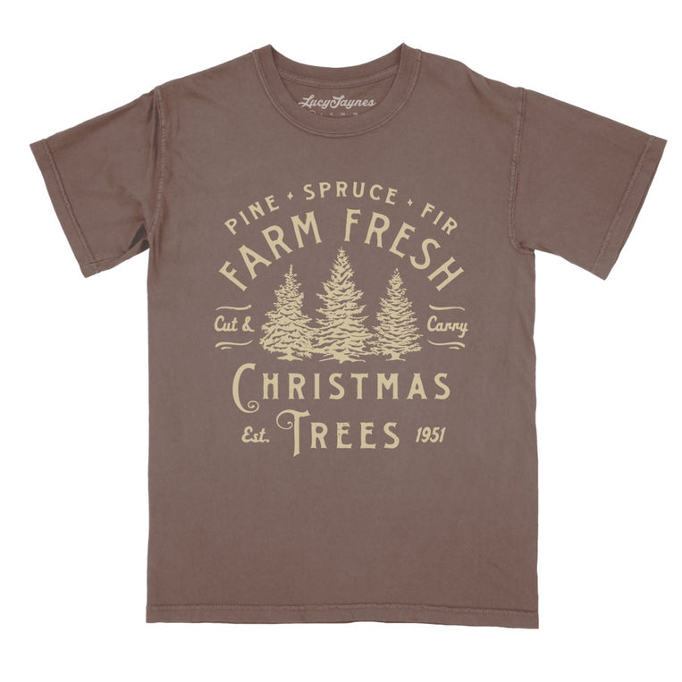 Farm Fresh Christmas Trees - Espresso - Comfort Colors Tee