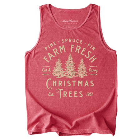 Farm Fresh Christmas Trees Comfort Colors Tank Top