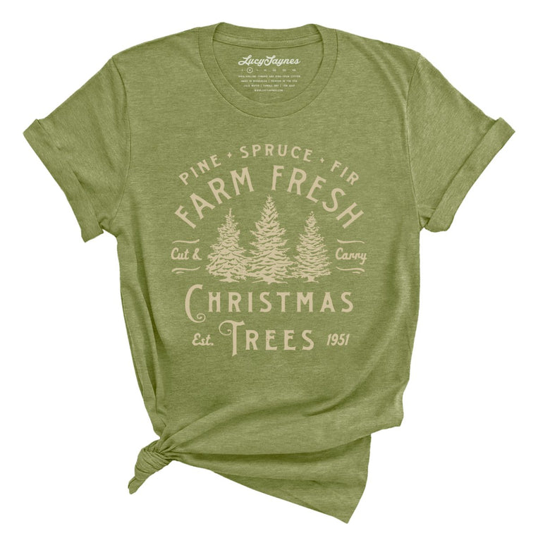 Farm Fresh Christmas Trees - Heather Green - Full Front