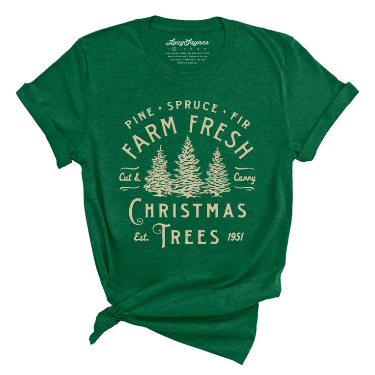 Farm Fresh Christmas Trees - Heather Grass Green - Full Front