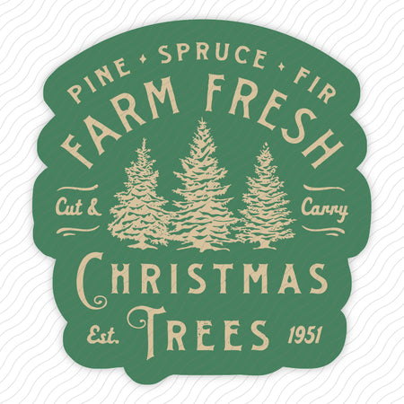 Farm Fresh Christmas Trees Sticker