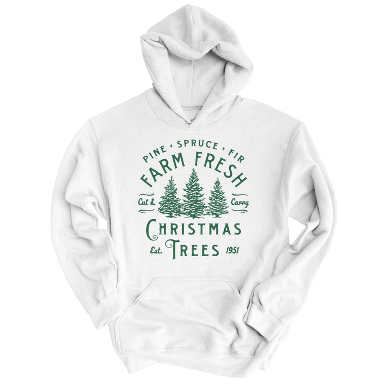 Farm Fresh Christmas Trees - White - Full Front