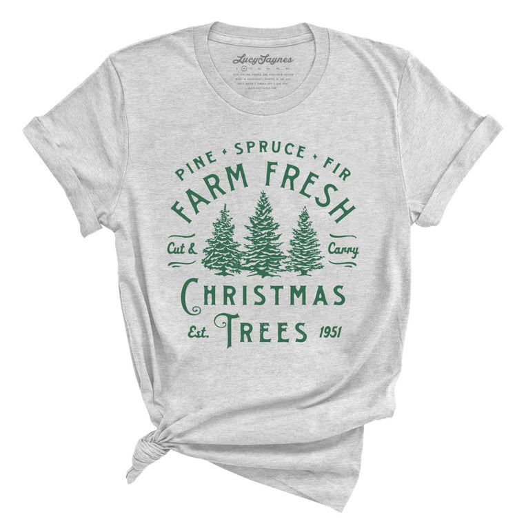 Farm Fresh Christmas Trees - Athletic Heather - Full Front