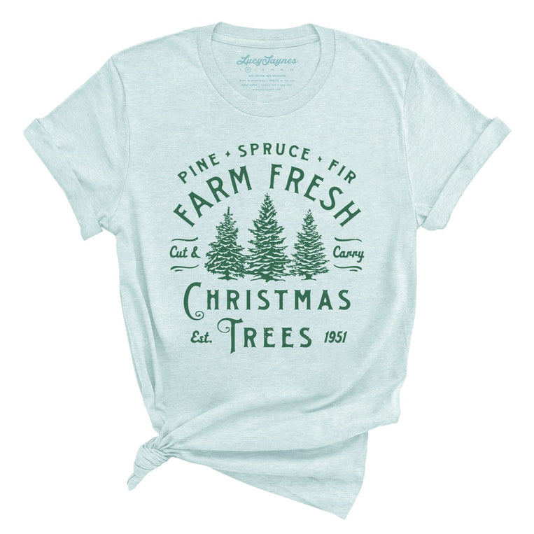 Farm Fresh Christmas Trees - Heather Ice Blue - Full Front