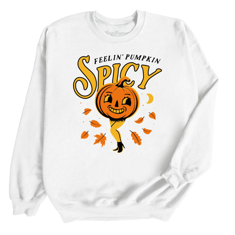 Feelin' Pumpkin Spicy - White - Full Front