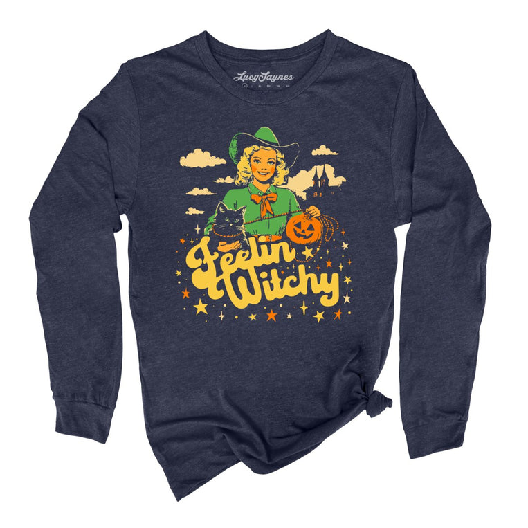 Feelin' Witchy - Heather Navy - Full Front